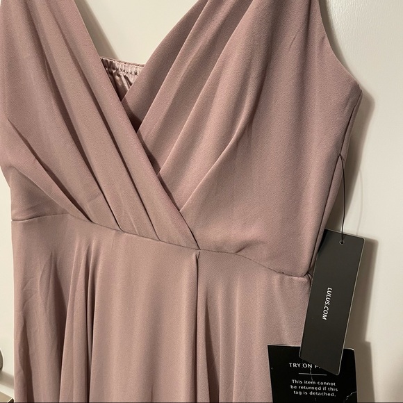Lulus All About Love Dress taupe mauve - Picture 4 of 5